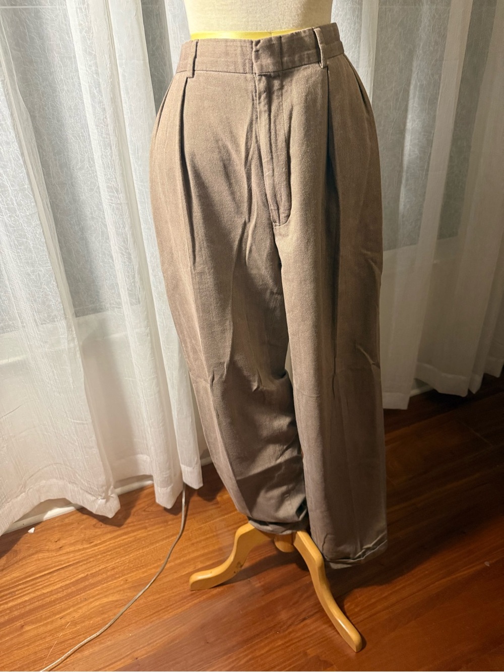 Polo by Ralph Lauren Brown Pleated Dress Pants